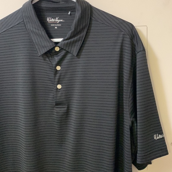 Men’s Walter Hagen Polo XL Black Striped - Picture 2 of 6